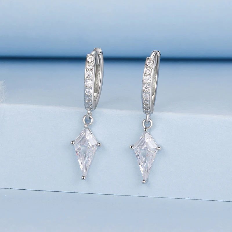 Créoles Zircon Taille Cerf-Volant en Argent 925