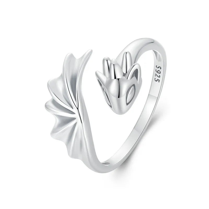 Bague Dragon Volant en Argent 925