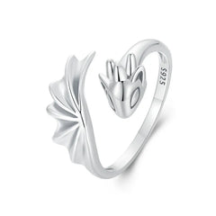 Bague Dragon Volant en Argent 925