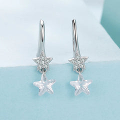 Boucles d'Oreilles Étoile en Argent 925