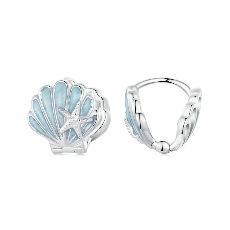 Créoles Coquillage en Argent 925