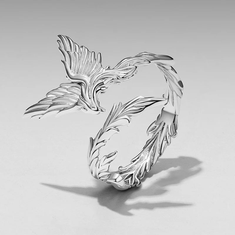 Bague Ajustable Phénix en Argent 925