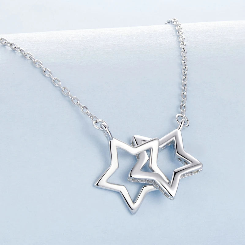 Collier Lumière d'Étoile en Argent 925