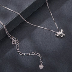 Collier Papillon Moissanite en Argent 925 avec Certificat
