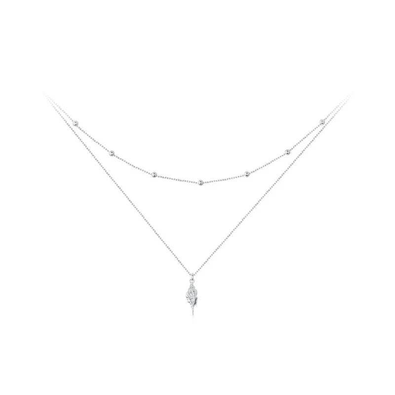 Collier Pendentif Conque en Argent 925