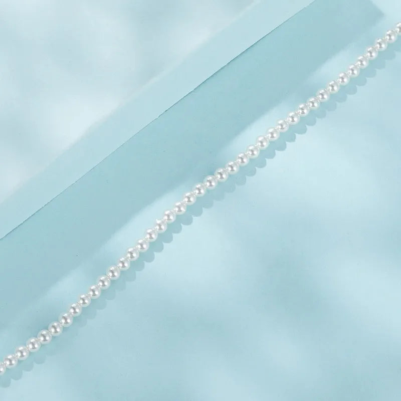 Bracelet en Nacre Blanche et Argent 925