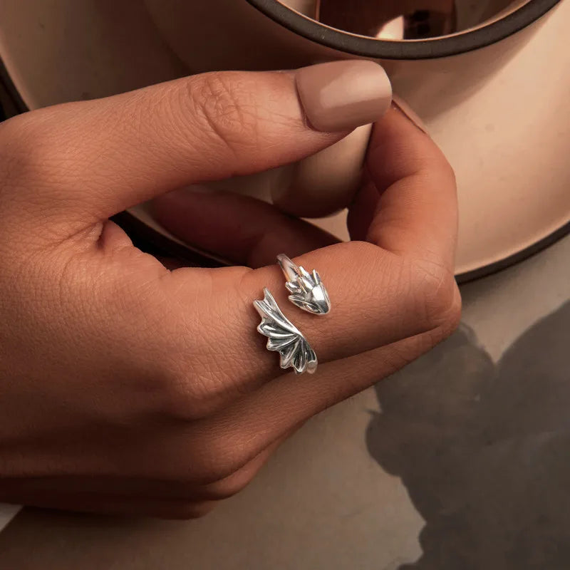 Bague Dragon Volant en Argent 925