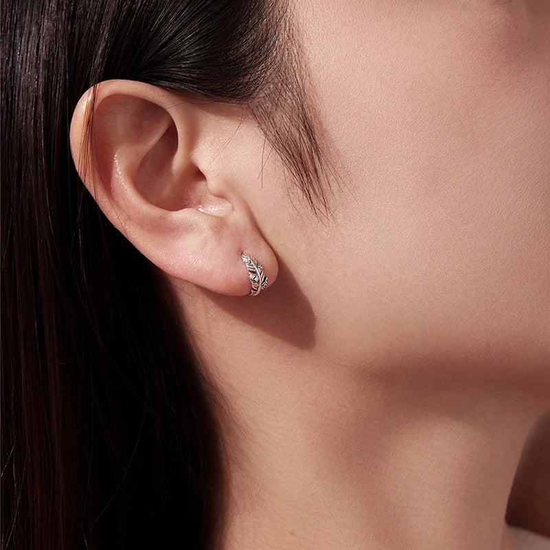 Créoles Plume en Argent 925