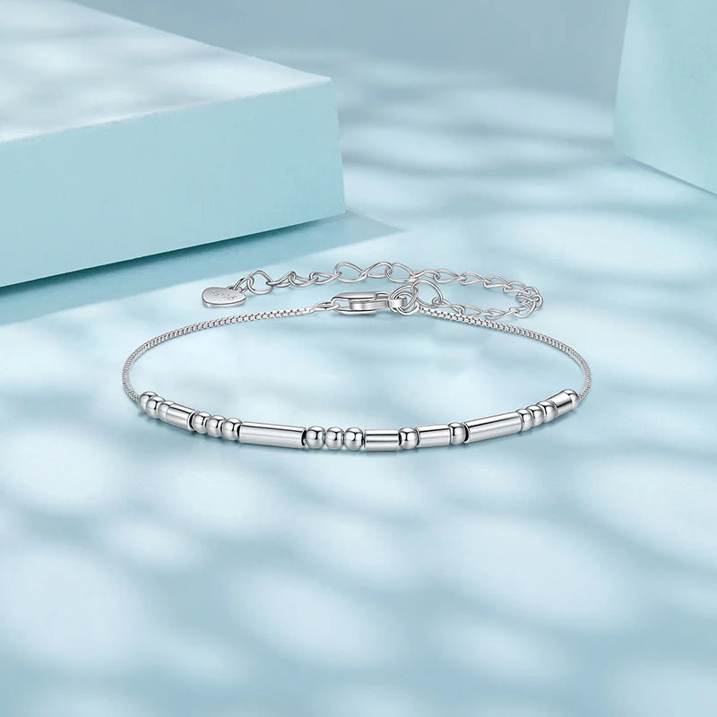 Bracelet Code Morse « I Love You » en Argent 925