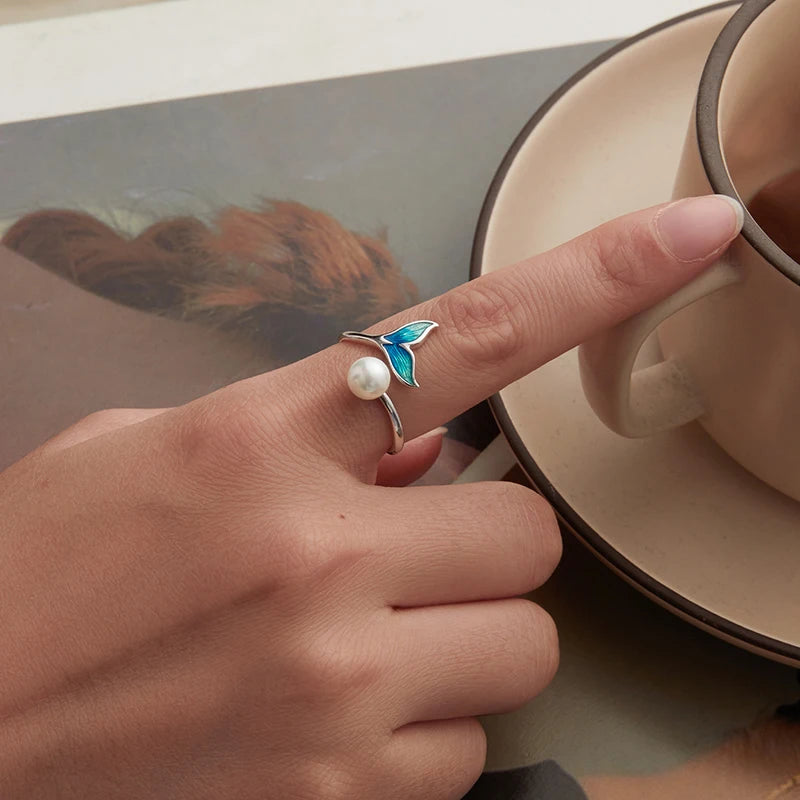Bague Ajustable Sirène en Argent 925