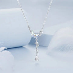 Collier Lune et Galaxie en Argent 925