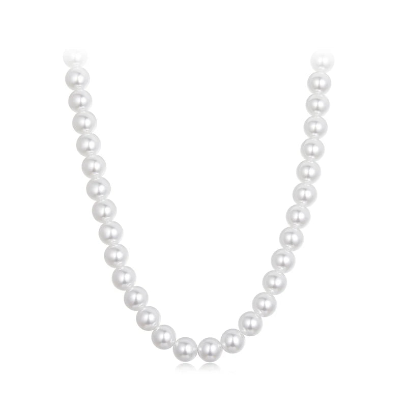 Collier Perles de Coquillage 5mm en Argent 925