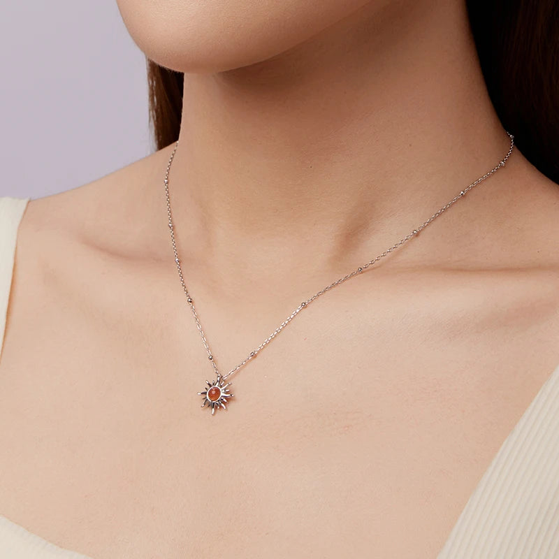 Collier Pendentif Soleil en Argent 925