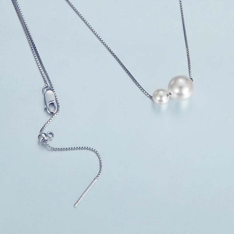Collier Ras-de-Cou Perles de Coquillage en Argent 925
