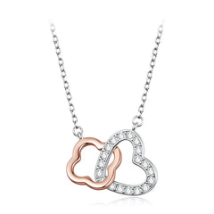 Collier Pendentif Cœur Porte-Bonheur en Argent 925