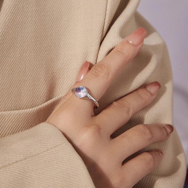 Bague Ajustable Œil Protecteur en Argent 925