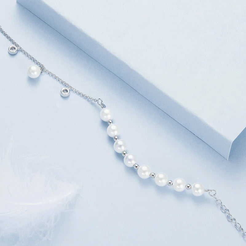 Bracelet Perles Coquillage à Pampille en Argent 925