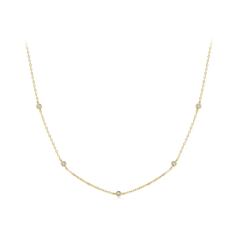 Collier Ras-de-Cou en Argent 925 avec Certificat