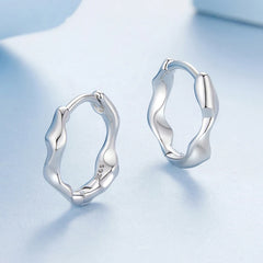 Créoles Motif Vague en Argent 925