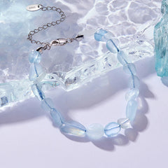 Bracelet Cristal Bleu en Argent 925