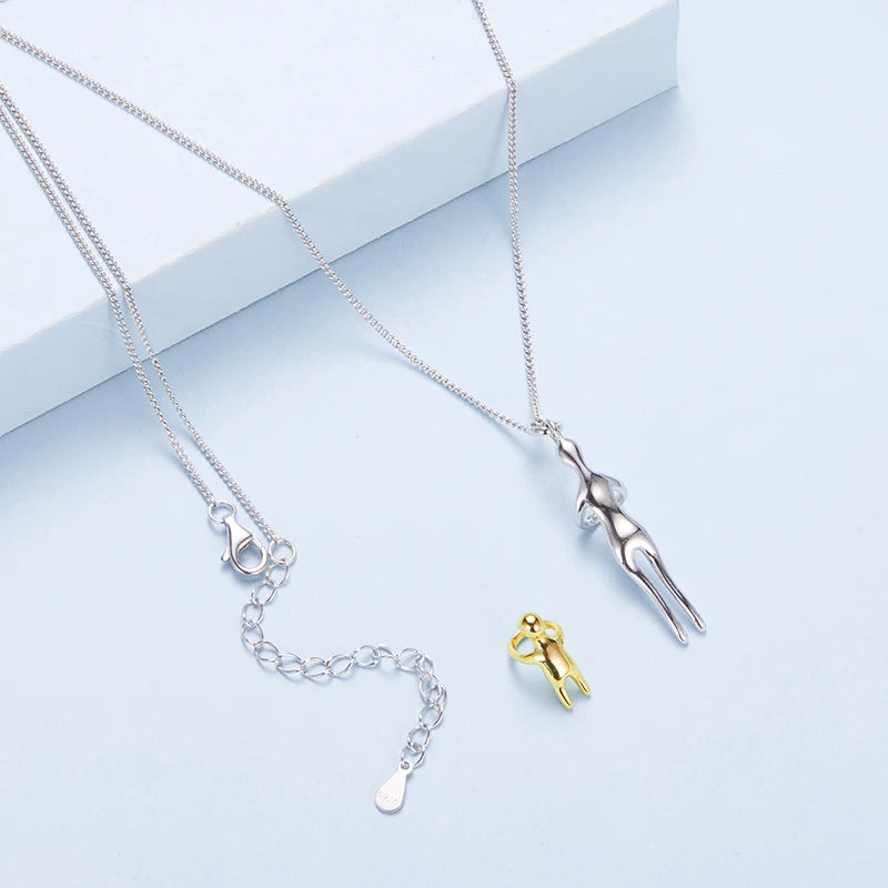 Collier Étreinte Mère-Enfant en Argent 925