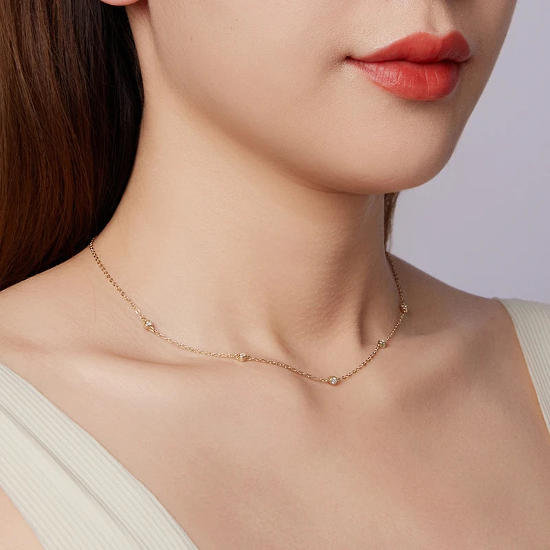 Collier Ras-de-Cou en Argent 925 avec Certificat