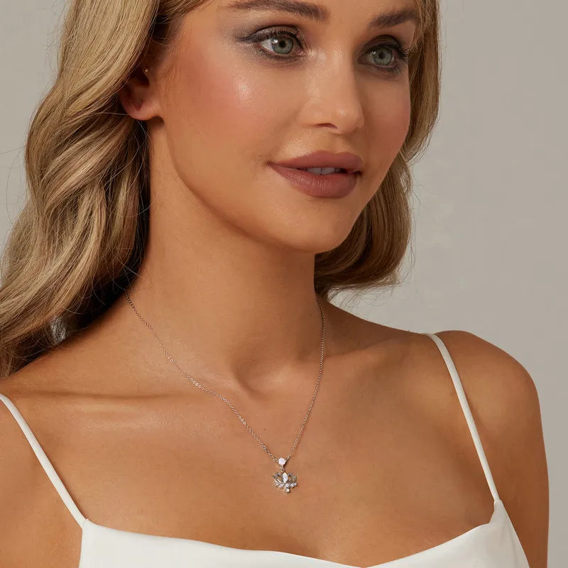 Collier Pendentif Fleur de Lotus en Argent 925