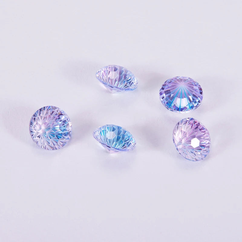 Boucles d'Oreilles Puces Pierre Feu d'Artifice en Argent 925