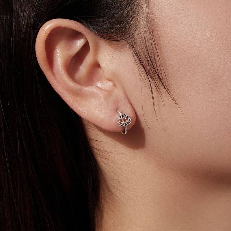Créoles Lotus Vintage en Argent 925
