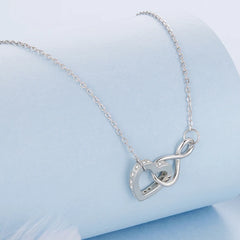 Collier Code Morse Cœur Éternel en Argent 925