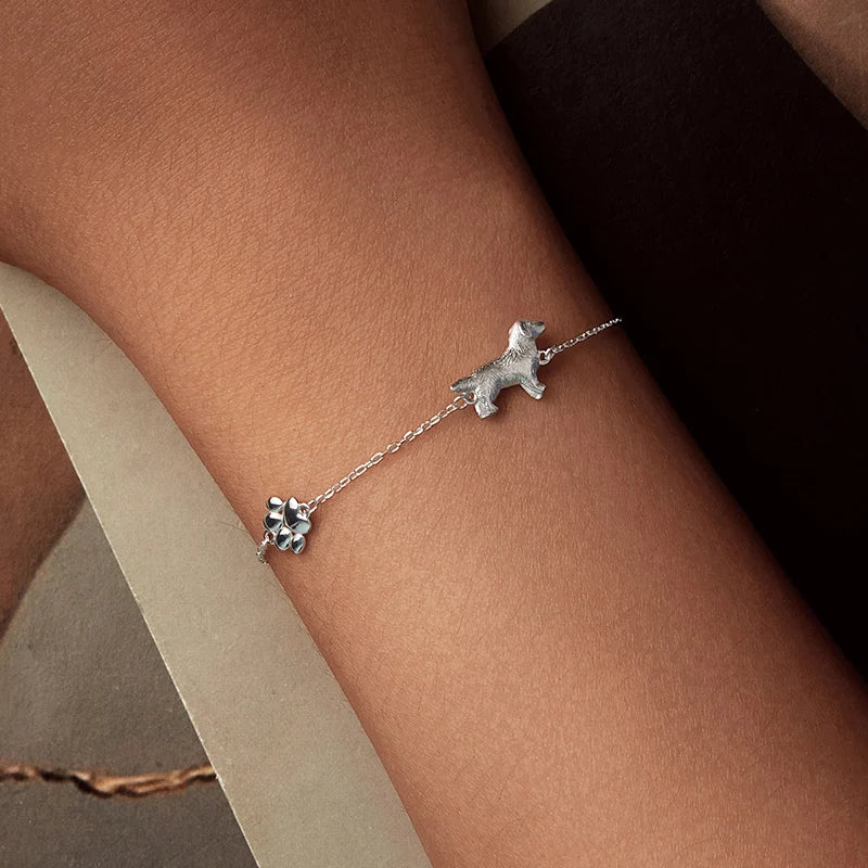 Bracelet Chien Golden Retriever en Argent 925