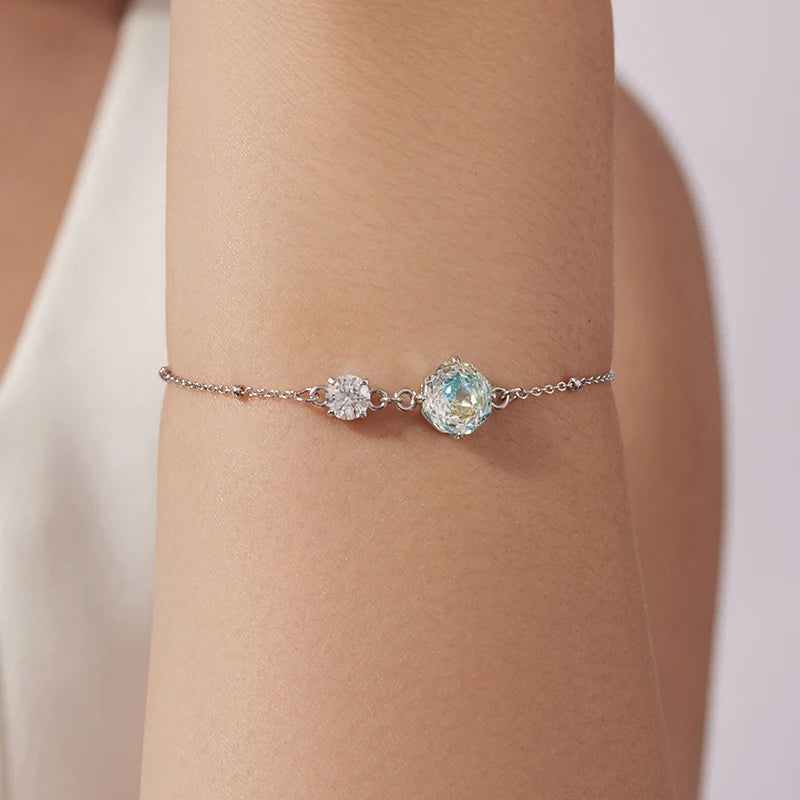 Bracelet Zircon Arc-en-Ciel en Argent 925
