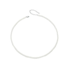 Collier en Nacre Blanche et Argent 925