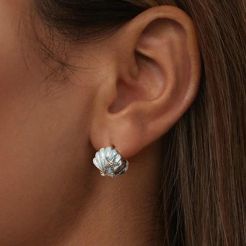 Créoles Coquillage en Argent 925