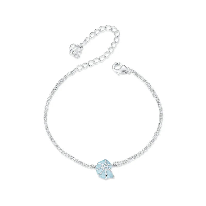 Bracelet Conque Bleue en Argent 925