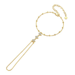 Bracelet Anneau Trèfle en Argent 925