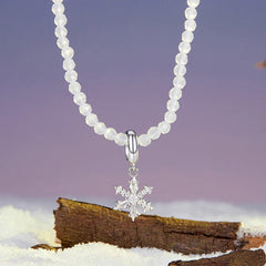 Collier Pendentif Fleur de Givre en Argent 925