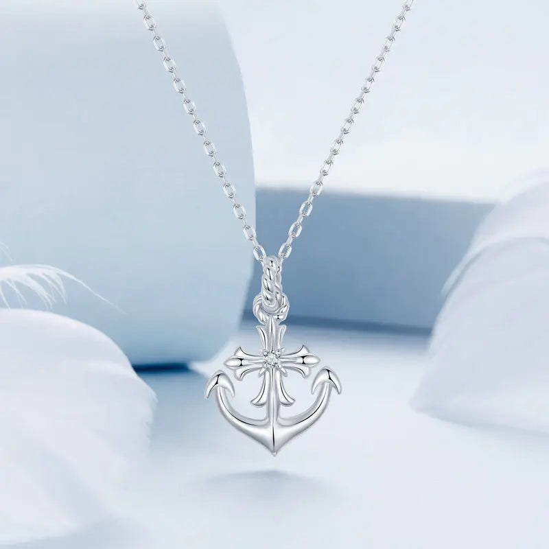 Collier Ancre Marine en Argent 925