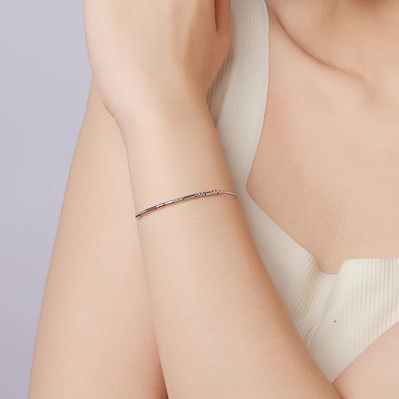 Bracelet Code Morse « I Love You » en Argent 925
