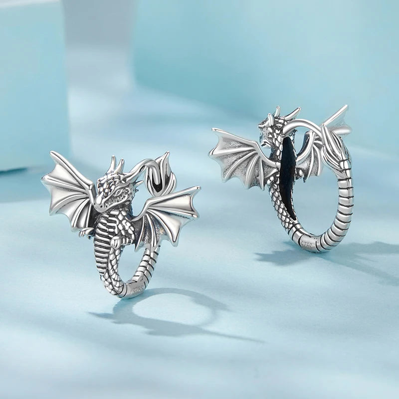 Créoles Dragon Volant en Argent 925