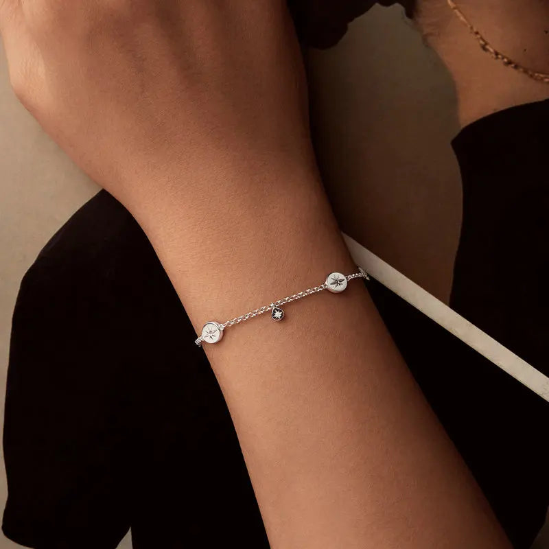 Bracelet Étoile à Pampille en Argent 925