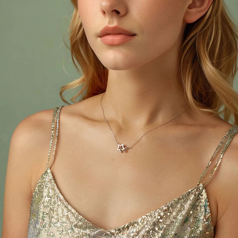 Collier Lumière d'Étoile en Argent 925