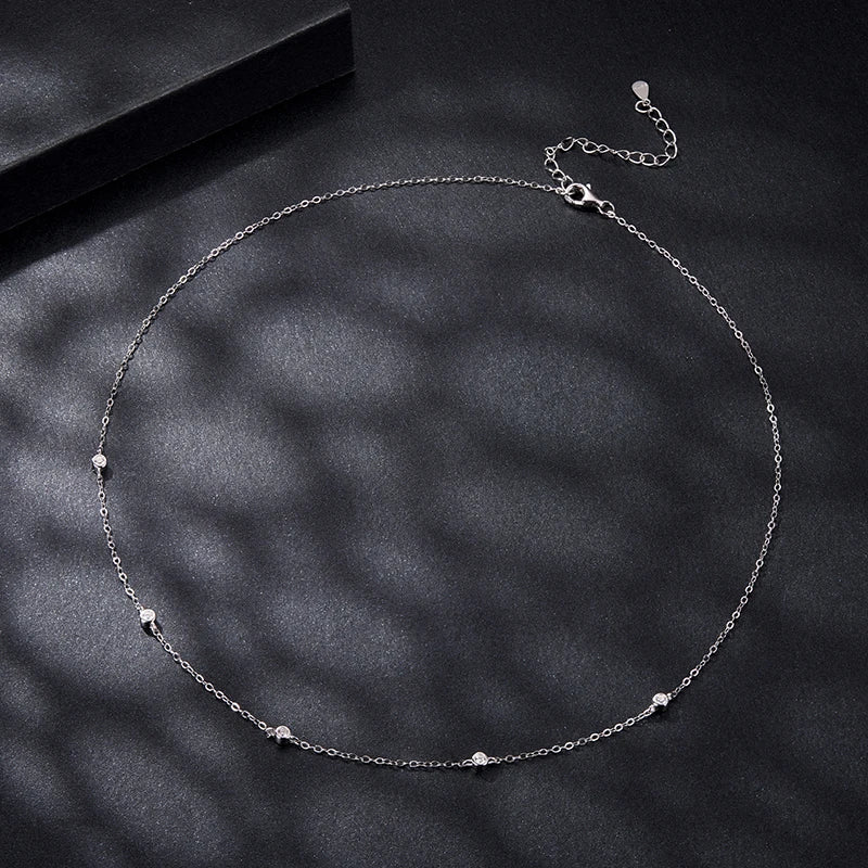 Collier Ras-de-Cou en Argent 925 avec Certificat