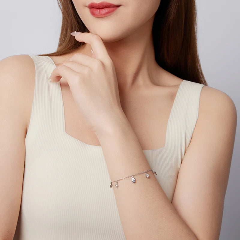 Bracelet à Breloque Talisman en Argent 925