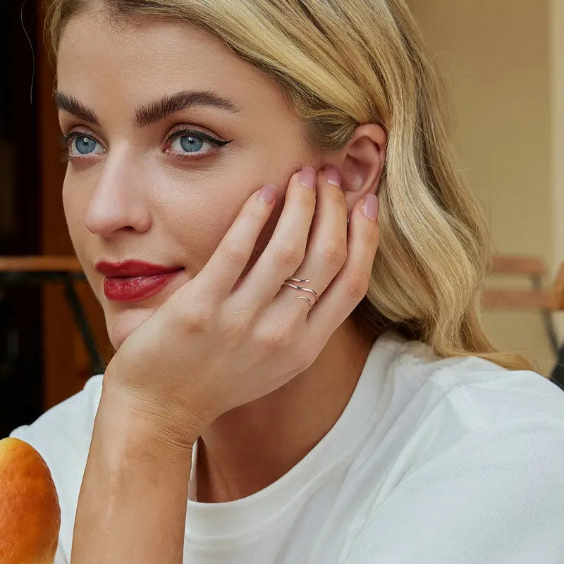 Bague Minimaliste Multi-Anneaux en Argent 925