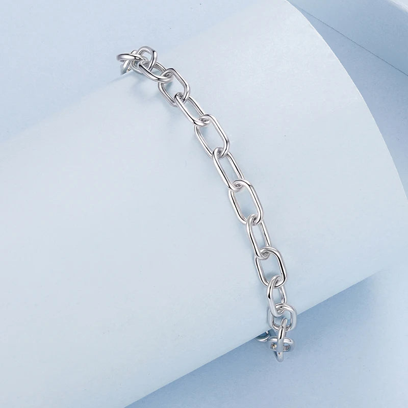 Bracelet Grosse Chaîne Audacieuse en Argent 925