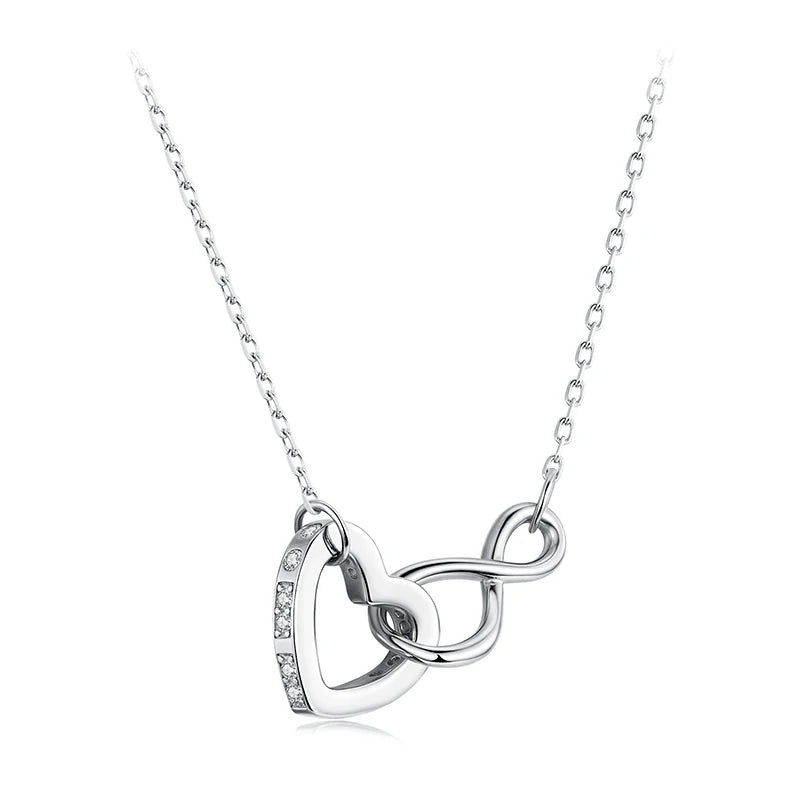 Collier Code Morse Cœur Éternel en Argent 925