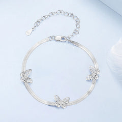 Bracelet à Breloque Papillon en Argent 925