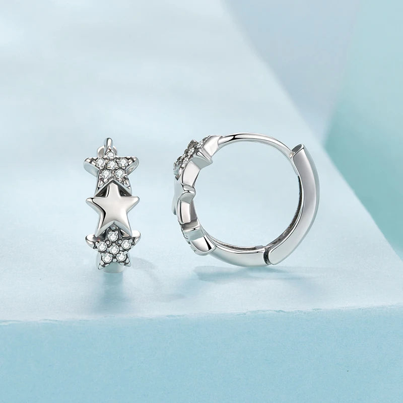 Créoles Étoile en Argent 925
