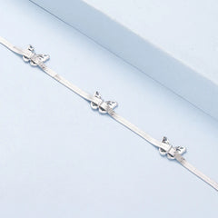 Bracelet à Breloque Papillon en Argent 925